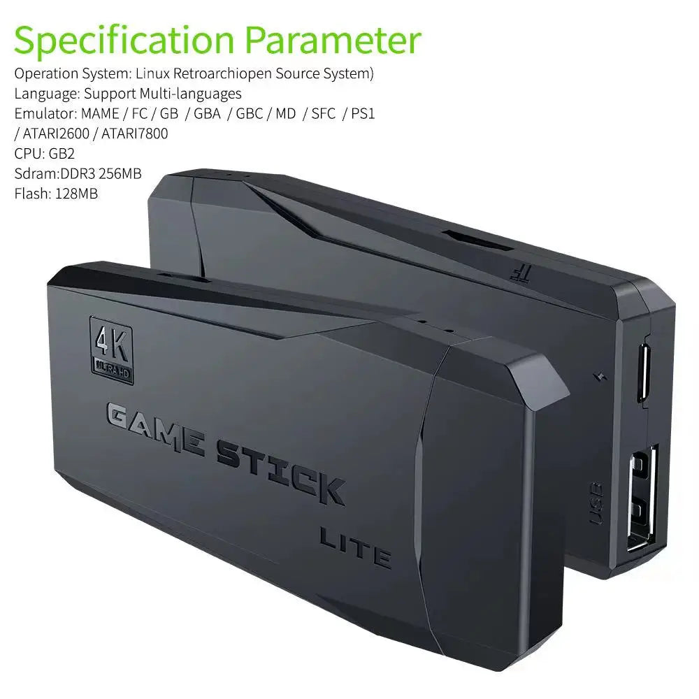 4K Video Game Stick Lite  (+10,000 Games)