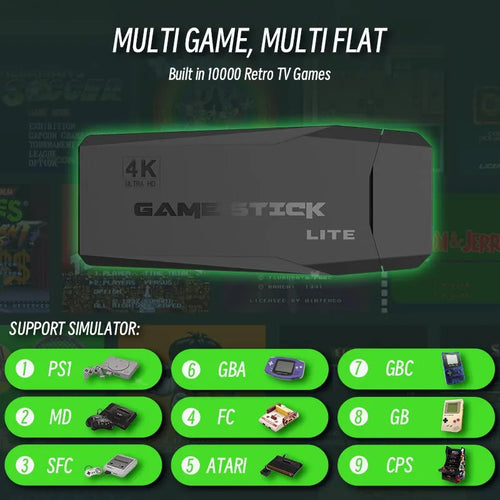 4K Video Game Stick Lite  (+10,000 Games)