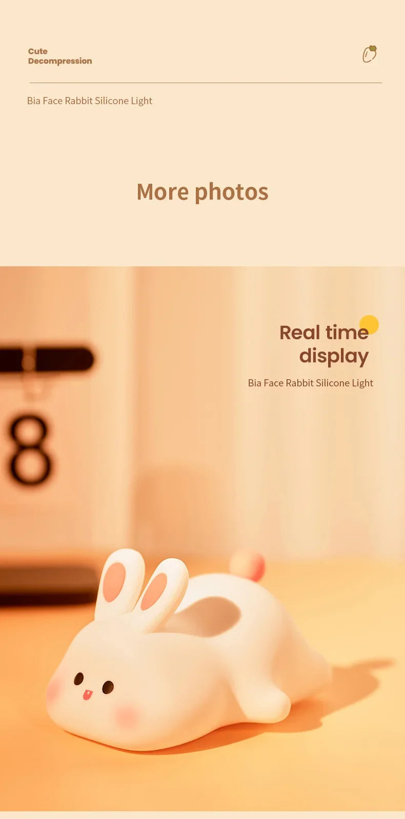LED Cute Bunny Night Light