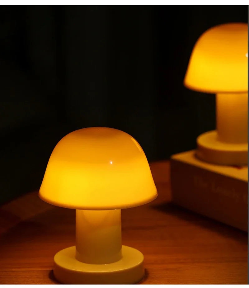 LED Mushroom Night Lamp For Desk