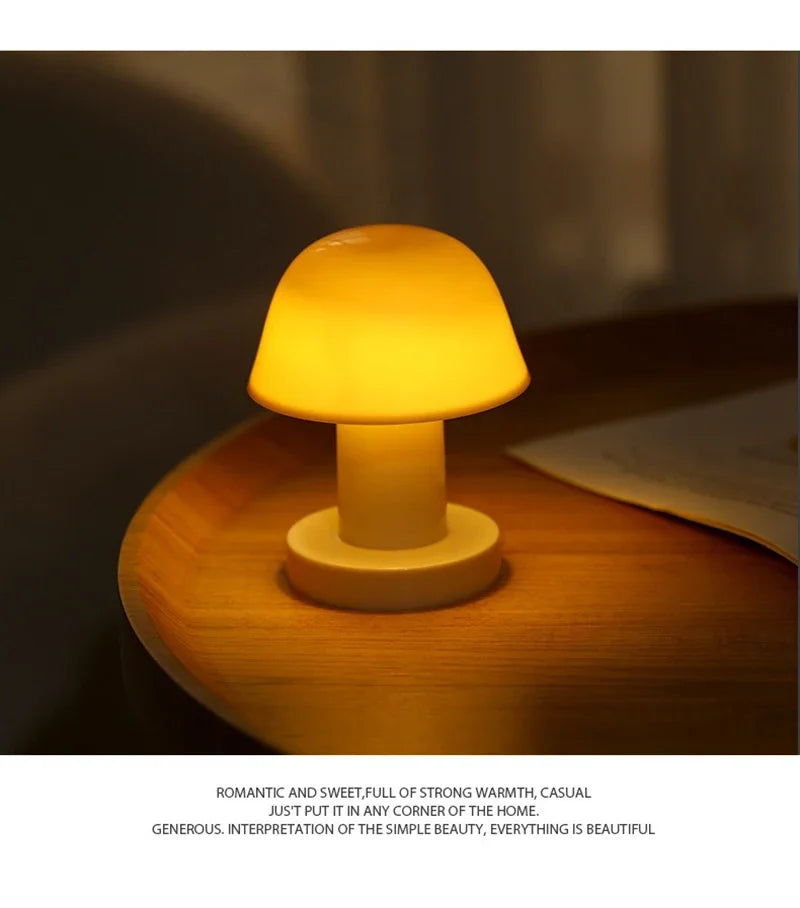 LED Mushroom Night Lamp For Desk