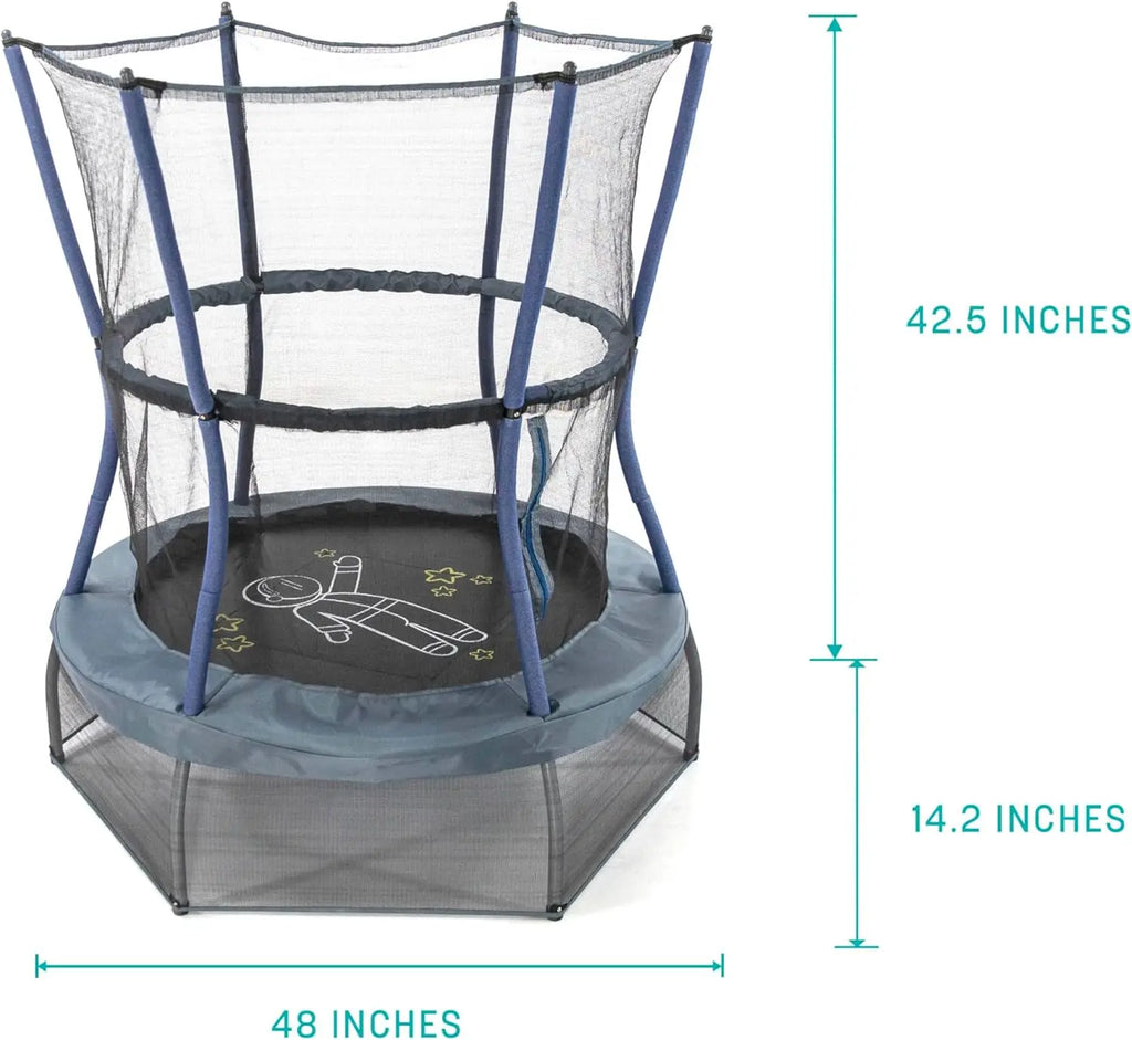 48 inch Mini Trampoline with Enclosure Net