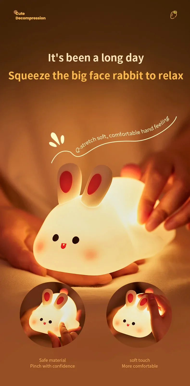 LED Cute Bunny Night Light