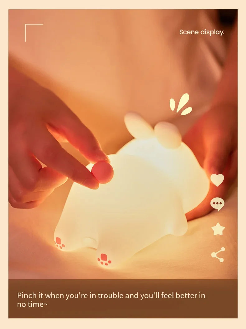 LED Cute Bunny Night Light