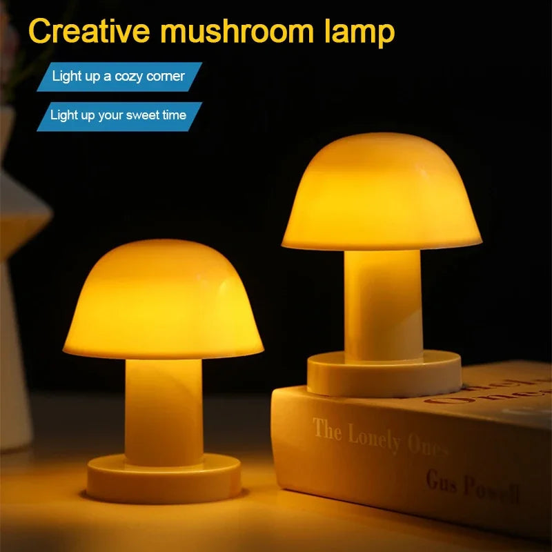 LED Mushroom Night Lamp For Desk