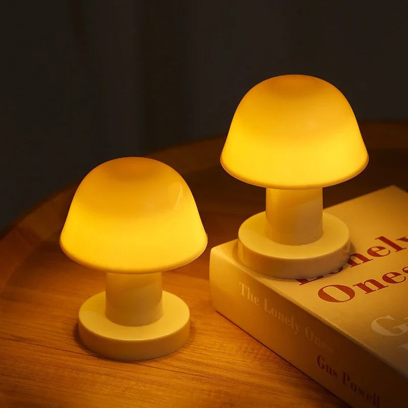 LED Mushroom Night Lamp For Desk