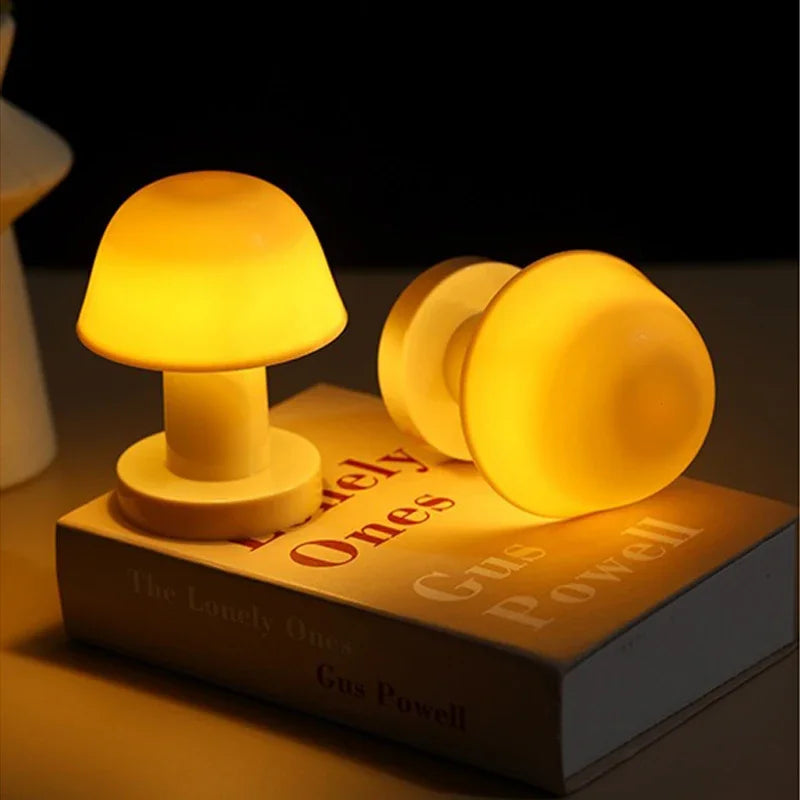LED Mushroom Night Lamp For Desk